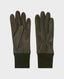 Heritage Fleece Lined Leather Shooting Gloves, Green | Really Wild Clothing | Flat Lay