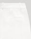 Back view close-up of the Elizabeth Linen Trousers in white, featuring belt loops and back pocket welt details.
