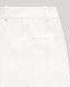 Back view close-up of the Elizabeth Linen Trousers in white, featuring belt loops and back pocket welt details.