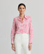 Model wearing the Isabelle Floral Fitted Shirt In Pink.