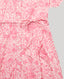 Close-up of the tubular belt for the Isabella floral cotton shirt dress made from Liberty fabric.