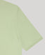 Close-up of our Selina Short Sleeve Knitted Tee, featuring ribbed sleeve finish. This tee is designed in an elegant pistachio. A perfect fit for the modern wardrobe with picot edging at the neck and scallop detailing at cuff. Made in a luxurious blend of cotton and cashmere.