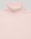 Close-up the Sharon Roll Neck Tank In Blush, a fine gauge sleeveless knit with a roll neck.