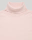 Close-up the Sharon Roll Neck Tank In Blush, a fine gauge sleeveless knit with a roll neck.