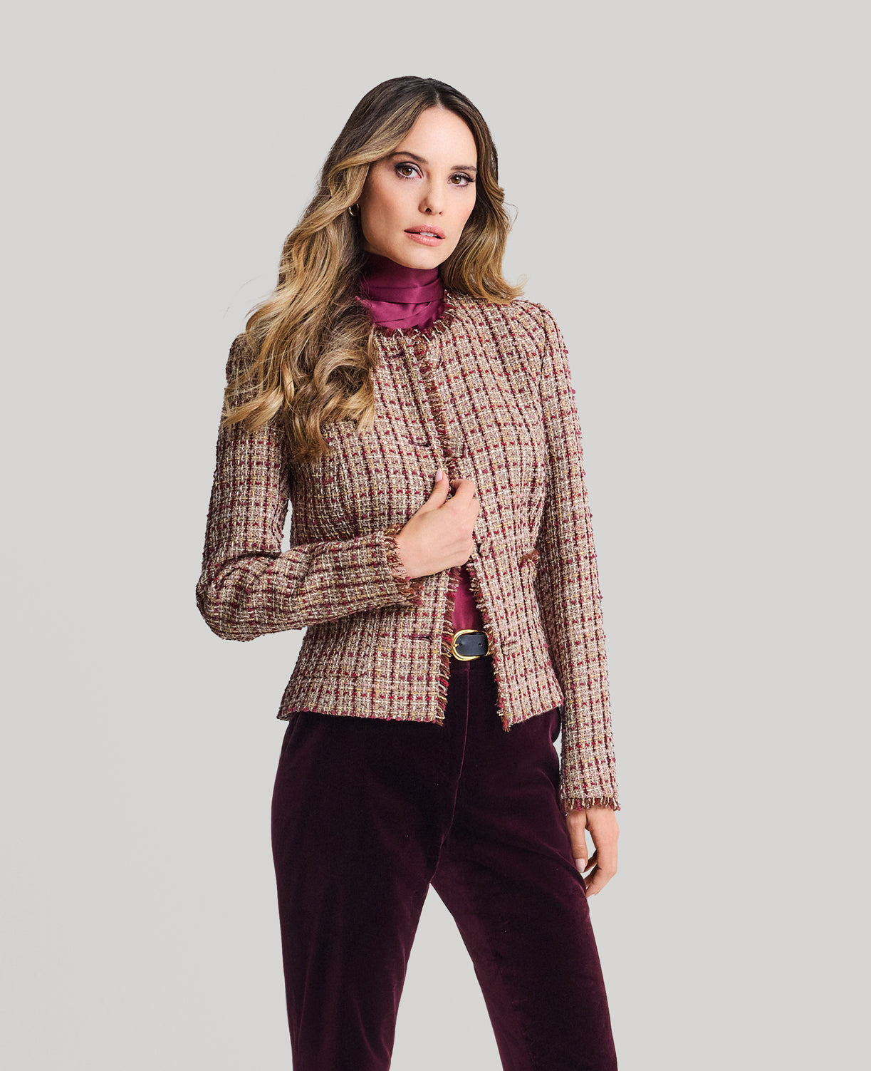 The Audrey Boucle Jacket - Ivory