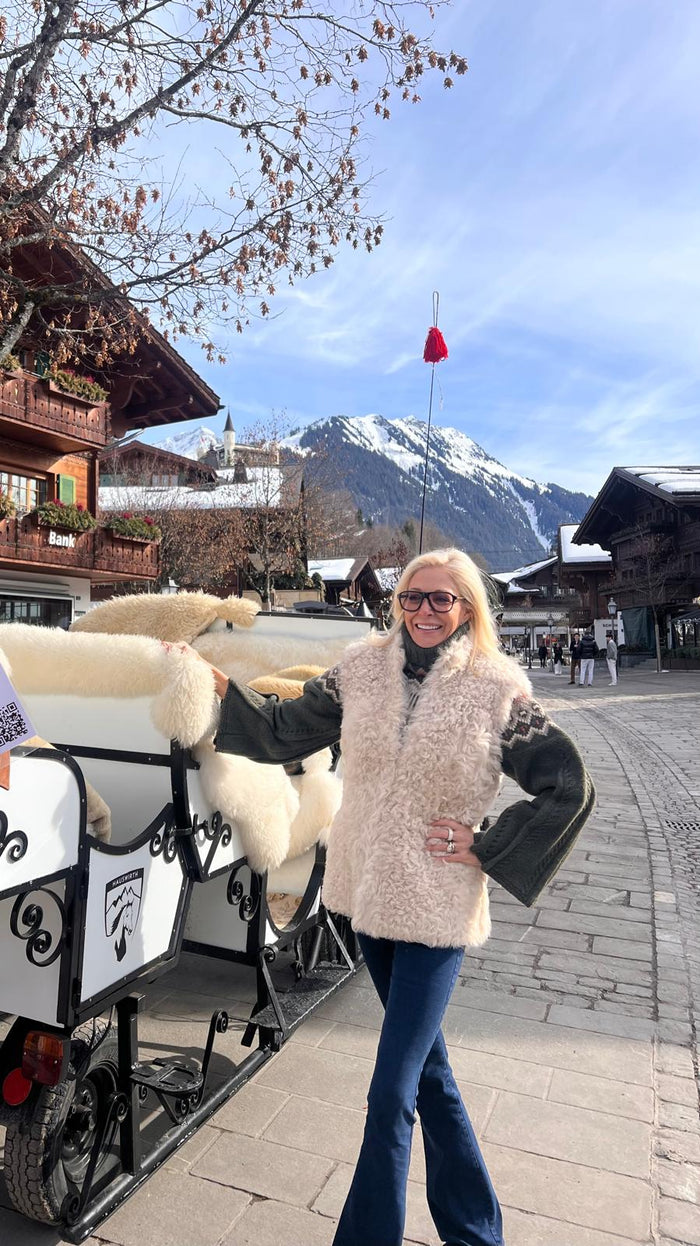 Nadja Swarovski seen in mountain landscape 