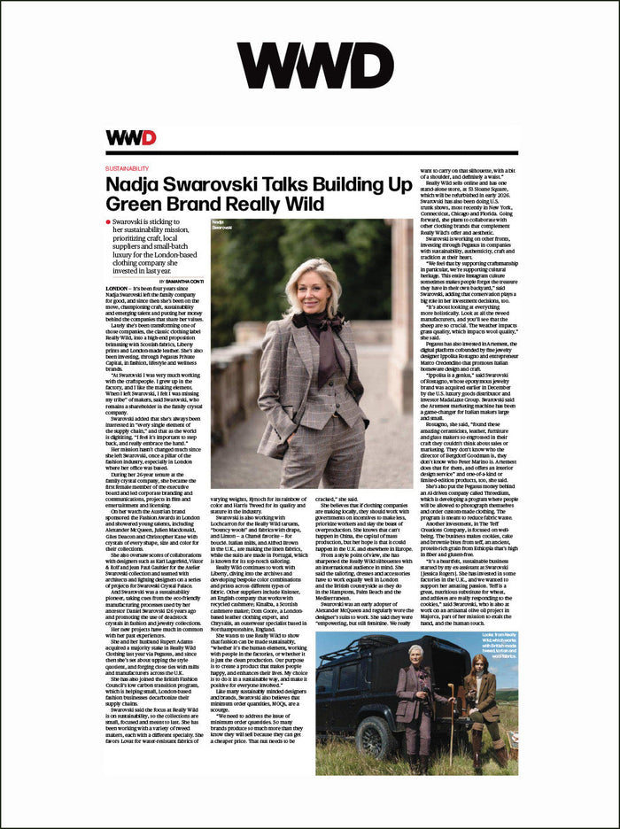 Najda Swarovski in WWD feature 