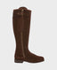 Wider Fitting Spanish Boots in Chocolate Suede| Really Wild Clothing  | Footwear | Side image