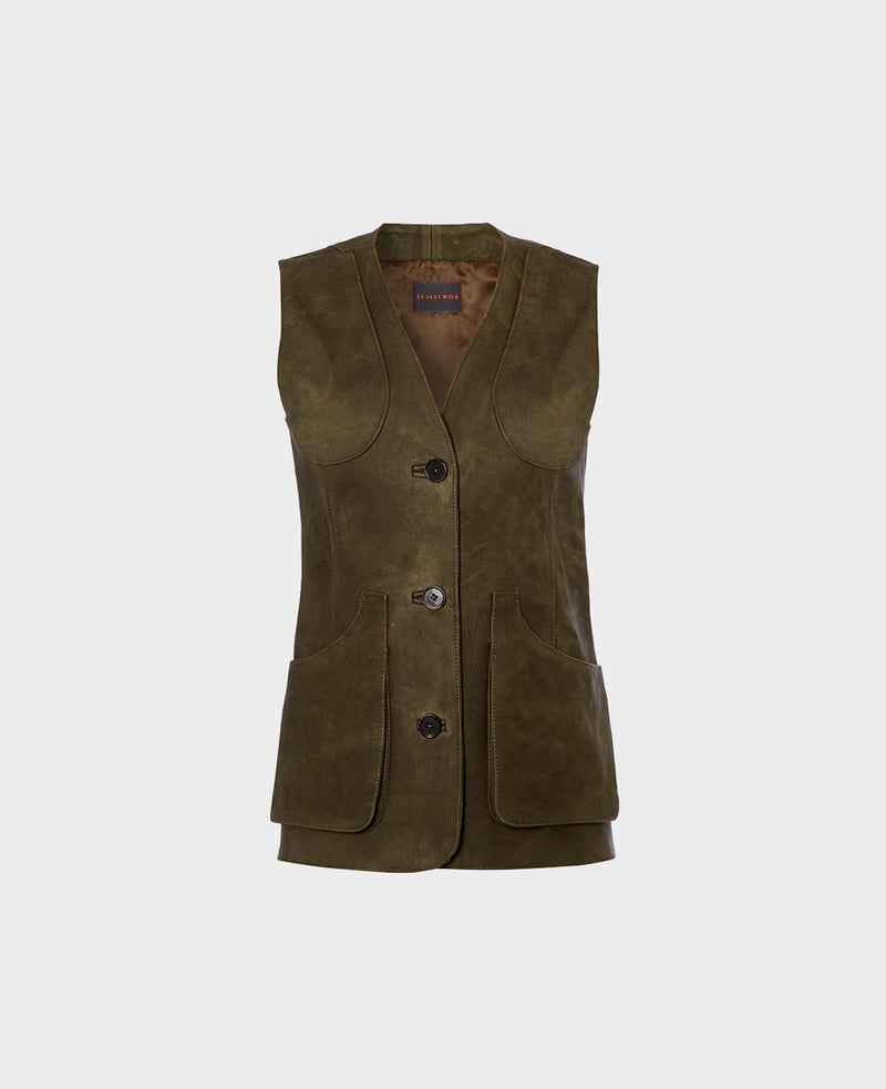 Gloucestershire Nubuck Leather Waistcoat
