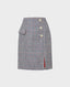 Short Check Skirt in Navy Red Check | Really Wild Clothing | Skirts | Front image