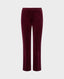 Velvet straight leg trousers wine | Really wild clothing | Trousers | front image