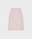 A Line Tweed Skirt in Blush Pink Check | Really wild clothing | Skirt | Front image