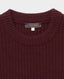 Cashmere Mix Ribbed Crew Neck Jumper in Burgundy | Really wild Clothing | Knitwear | Collar Detail