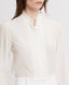 Pintuck Frill collar shirt ice white | Really wild clothing | Shirts & Blouses | Close up