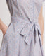 Frill Neck Dress, Ditsy Blue| Dresses| Really Wild| Detail Image