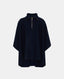 Cashmere Mix Zip Neck Cape Jumper, Navy | Knitwear | Really Wild | Flat Shot