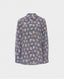 Liberty Silk Utility Shirt, Navy Fern | Shirts & Blouses | Really Wild | Flat Shot