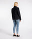 Nehru Collar Wool Jacket, Dark Navy | Jackets | Really Wild | Back Model Shot