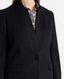 Nehru Collar Wool Jacket, Dark Navy | Jackets | Really Wild | Detail Shot