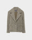 Boxy Tweed Jacket, Khaki Green Cream | Jackets | Really Wild | Flat Shot