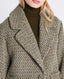 Boxy Tweed Jacket, Khaki Green Cream | Jackets | Really Wild | Detail Shot