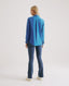 Liberty Plain Classic Long Sleeve Silk Shirt, Royal Blue | Really Wild Clothing | Model Back