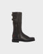 Heritage Calf Length Leather Boots, Black| Really Wild Clothing | Footwear | Side image 