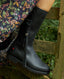 Heritage Calf Length Leather Boots, Black | Really Wild Clothing | Footwear | Lifestyle image