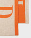 RW Logo Lambswool Scarf in Linen Orange| Really Wild Clothing | Accessories | Detail Close up