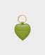 Leather Heart Key Ring Lime Green | Really Wild Clothing | Accessories | Front image