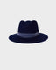 Golborne Wool Felt Trilby Hat, Navy with Pewter Velvet Band | Jess Collett Milliner Hats | Really Wild