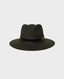 Golborne Wool Felt Trilby Hat, Racing Green with Moss Velvet Band | Jess Collett Milliner | Really Wild Clothing