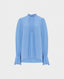 Liberty Silk Frill Stand Up Collar Shirt, Sky Blue | Sky Blue | Really Wild | Flat Shot