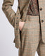 Cashmere Blend Tweed Belted Jacket, Hazel/Red/Green | Jackets | Really Wild | Detail Shot