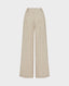 Linen Blend Wide Leg Pleated Trouser, Fawn Cream | Really Wild Clothing | Flat Shot