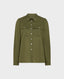 Liberty Cotton Long Sleeve Utility Shirt, Moss | Really Wild Clothing | Flat Shot