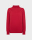 Turtleneck Cashmere and Wool Blend Jumper, Red | Really Wild | Flatshot One