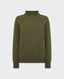 Turtleneck Cashmere and Wool Blend Jumper, Bay Leaf Green | Really Wild | Flatshot One