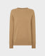 Crew Neck Cashmere and Wool Blend Jumper, Camel | Really Wild | Flatshot One