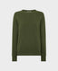 Crew Neck Cashmere and Wool Blend Jumper, Bay Leaf Green | Flatshot One