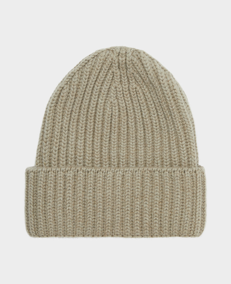 Cashmere Ribbed Beanie