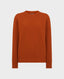 Ribbed Crew Neck Cashmere and Wool Blend Jumper, Burnt Orange | Really Wild | Flatshot One