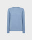 Ribbed Crew Neck Cashmere and Wool Blend Jumper, Soft Blue | Really Wild | Flatshot One

