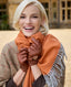 Wool and Cashmere Blend Scarf, Orange | Really Wild | Campaign