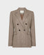 Check Double Breasted Wool Jacket, Sienna Brown Prince of Wales | Really Wild | Flatshot One