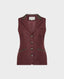 Drewbury Fitted Wool Waistcoat, Dark Cherry | Really Wild | Flatshot One