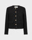 Cropped Braided Boucle Jacket, Black Sparkle | Really Wild | Flatshot One