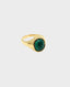 Juliette Gold Plated Ring, Gold Malachite | Really Wild | Flatshot Front 
