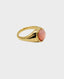 Juliette Gold Plated Ring, Rose Quartz | Really Wild | Flatshot Front Side