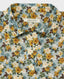 Ruffle Neck Cotton Blouse, Blue Yellow Daisy | Really Wild | Flatshot One
